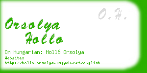 orsolya hollo business card